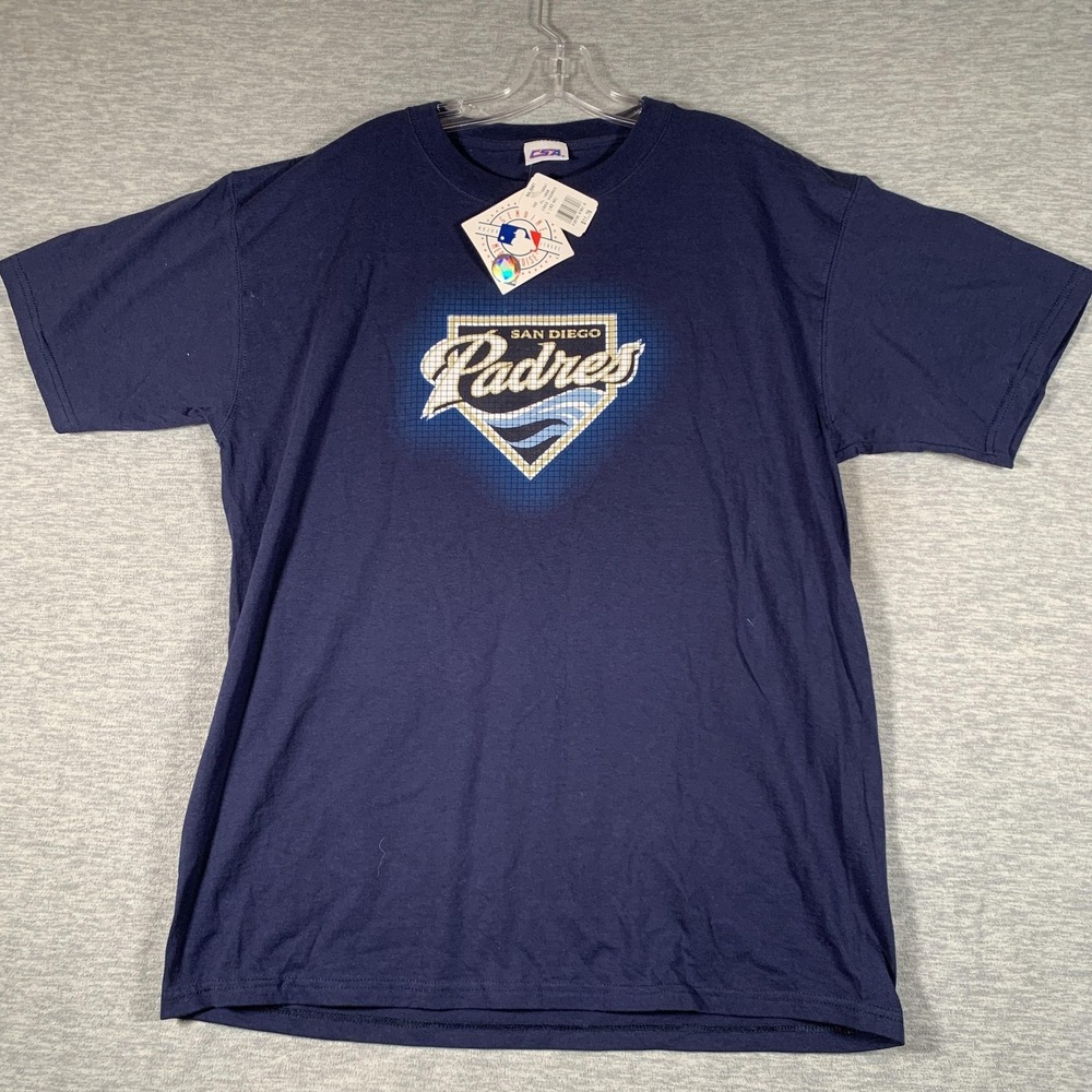 San Diego Padres Shirt Mens Large Navy Blue MLB Baseball Team‎ Logo Tee CSA